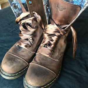 Dr Martens Triumph boots with floral lining